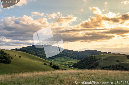 Image of evening landscape scenery in Breisgau Germany