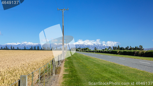 Image of Mount Taylor and Mount Hutt scenery in south New Zealand