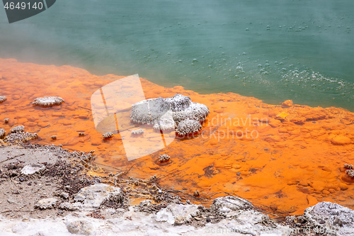 Image of hot sparkling lake in New Zealand