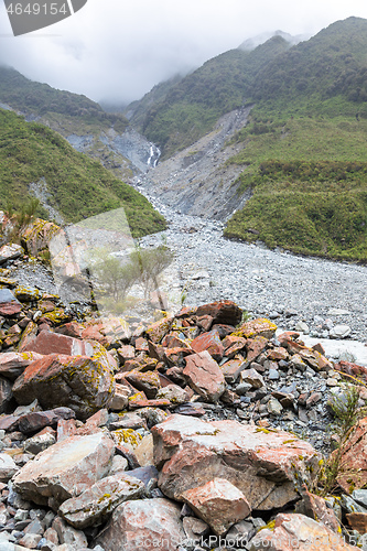 Image of Riverbed of the Franz Josef Glacier, New Zealand