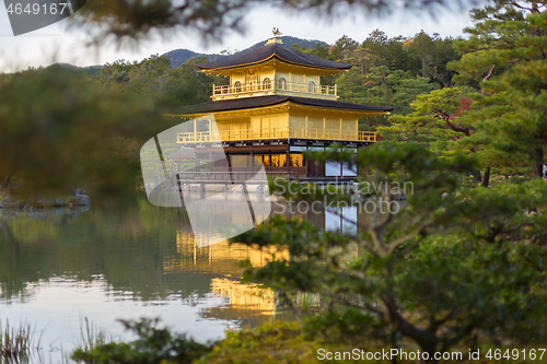 Image of Kinkakuji in autumn season, famous Golden Pavilion at Kyoto, Japan