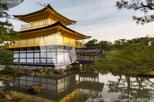 Image of Kinkakuji in autumn season, famous Golden Pavilion at Kyoto, Japan