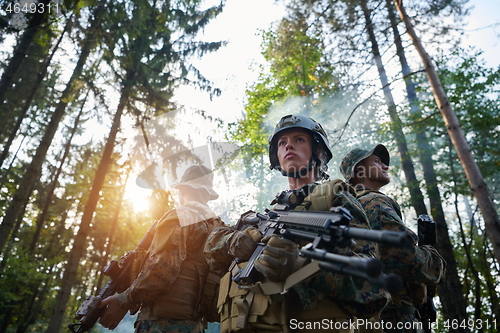 Image of Soldier Woman as a Team Leader