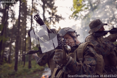 Image of Soldier Woman as a Team Leader