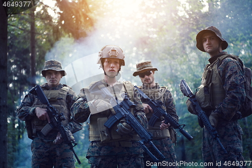 Image of Soldier Woman as a Team Leader