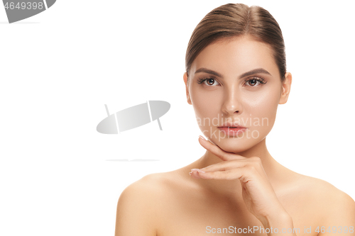 Image of Beautiful Girl face. Perfect skin