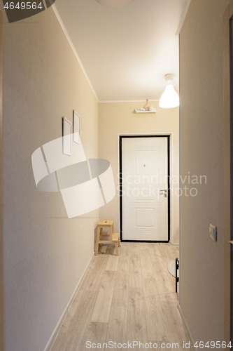 Image of Passage from room to entrance hall in a one-room small apartment
