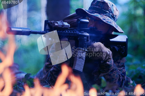 Image of soldier in action