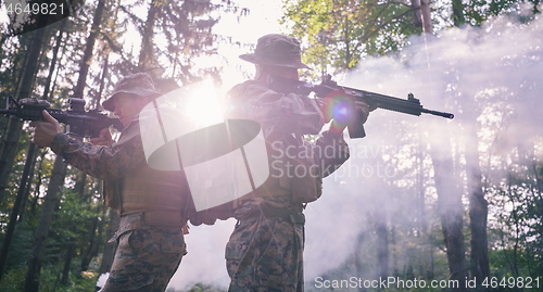 Image of Soldier Woman as a Team Leader