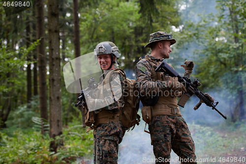 Image of Soldier Woman as a Team Leader