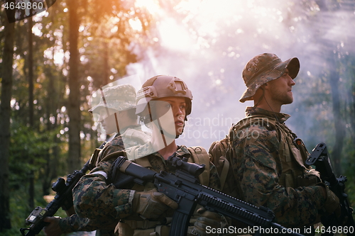 Image of Soldier Woman as a Team Leader