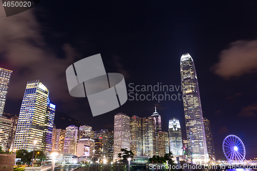 Image of Hong Kong city at night