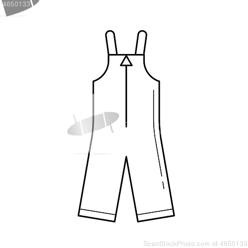 Image of Baby apparel vector line icon.