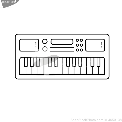 Image of Midi keyboard line icon.