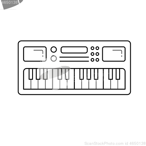 Image of Midi keyboard line icon.