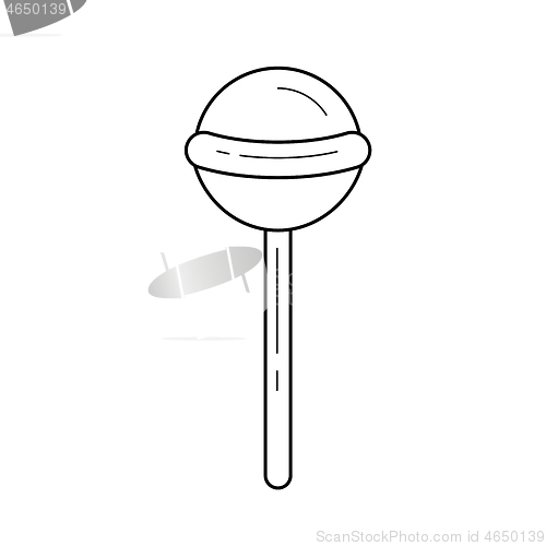 Image of Lollipop vector line icon.