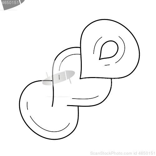 Image of Pastry vector line icon.