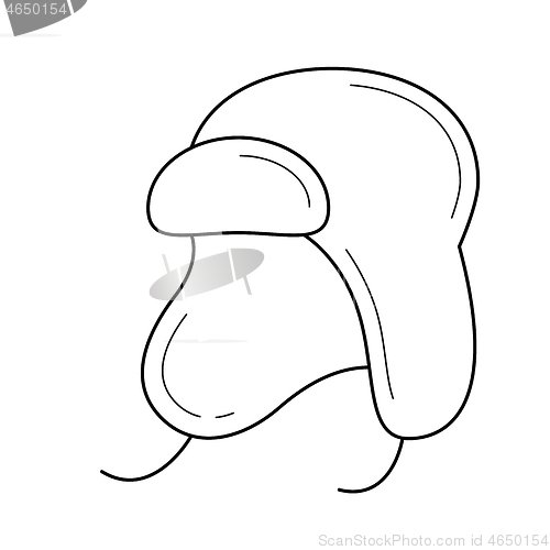 Image of Baby hat vector line icon.