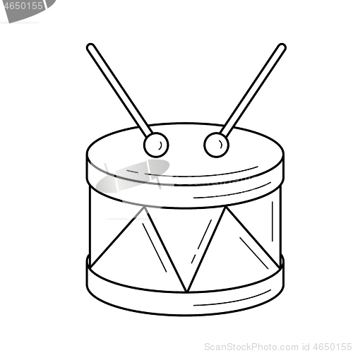 Image of Snare drum line icon.