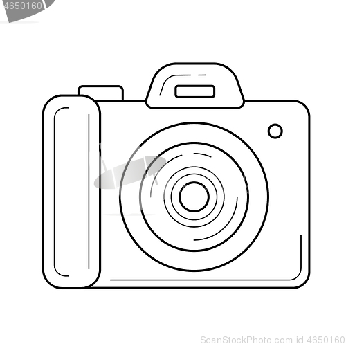 Image of Simple camera line icon.