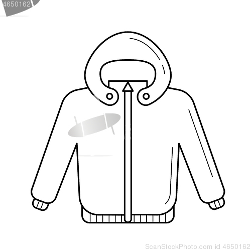 Image of Baby coat vector line icon.