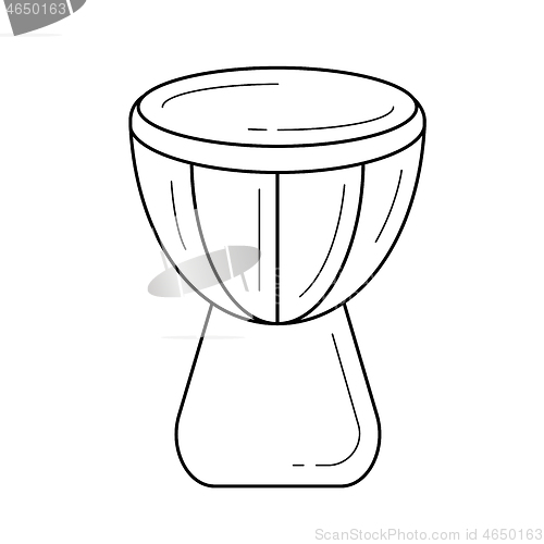 Image of Djembe line icon.