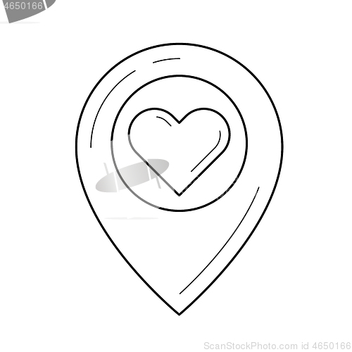 Image of Lovely place vector line icon.