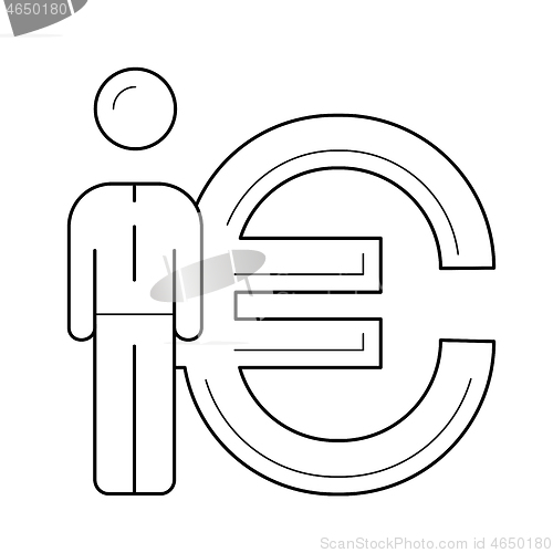 Image of Currency market vector line icon.