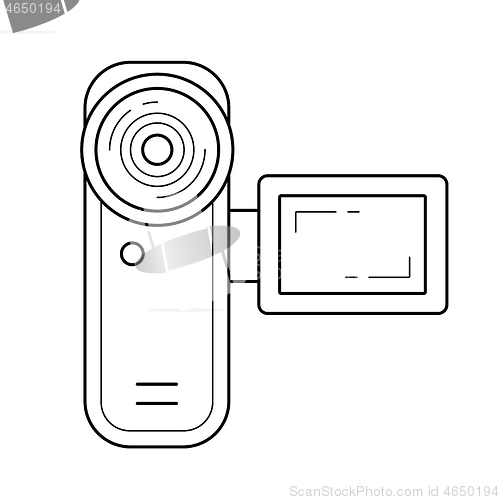 Image of Digital videocamera line icon.