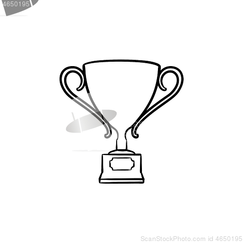 Image of Award hand drawn sketch icon.