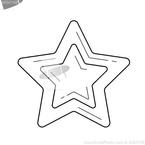 Image of Star favourite line icon.