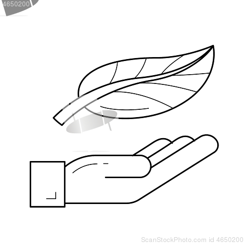 Image of Environment protection vector line icon.