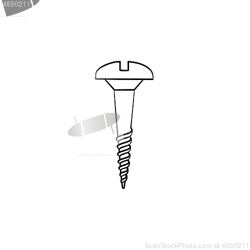 Image of Screw hand drawn sketch icon.