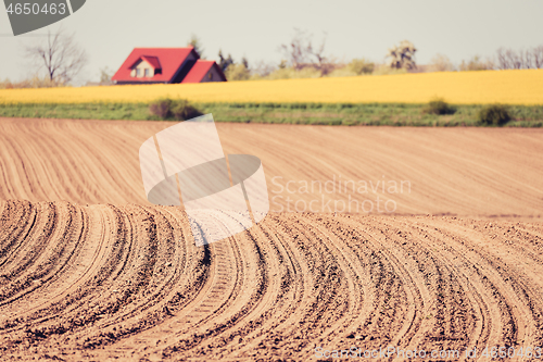 Image of spring plowed field curves