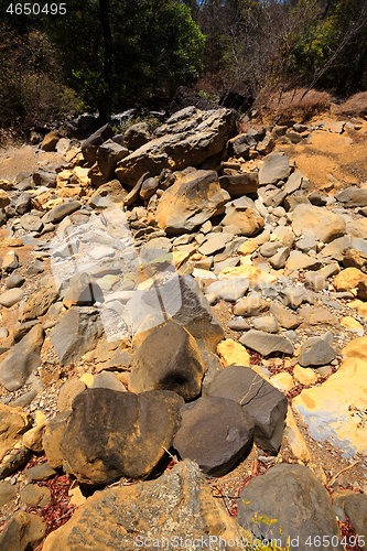 Image of dry stone riverbed, Ankarana Madagascar