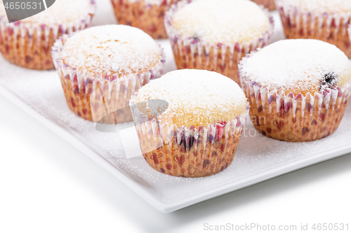 Image of fresh homemade Muffin on white background