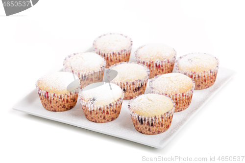 Image of fresh homemade Muffin on white background