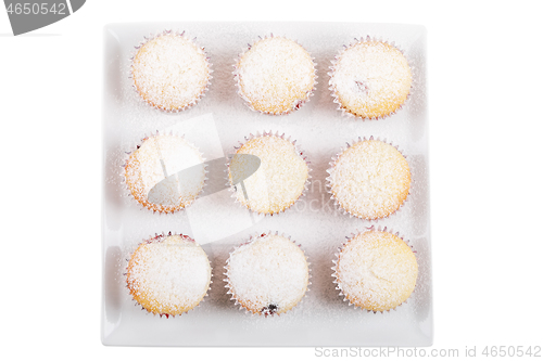 Image of fresh homemade Muffin on white background