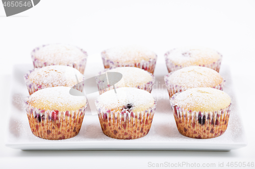 Image of fresh homemade Muffin on white background