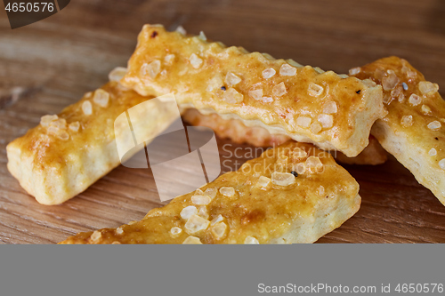 Image of baked sticks with salt