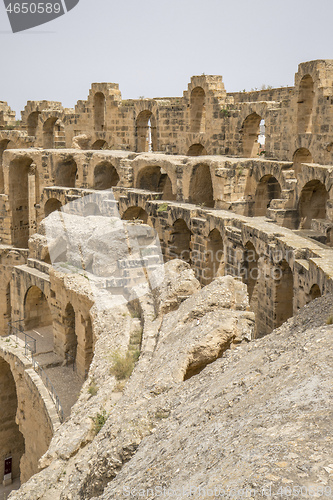 Image of Remains of Roman amphitheater in El Djem Tunisia