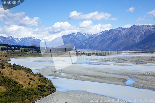 Image of Mountain Alps scenery in south New Zealand