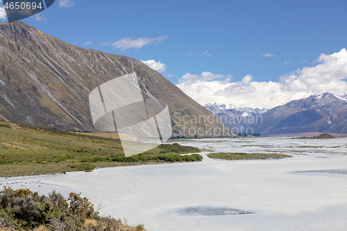 Image of Mountain Alps scenery in south New Zealand