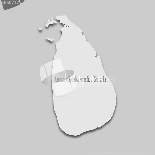 Image of Map of the Democratic Socialist Republic of Sri Lanka