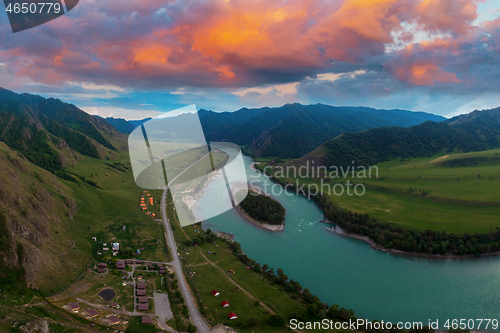 Image of Katun river, in the Altai mountains