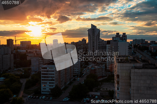 Image of Evening photo of city