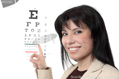 Image of Optometrist with eye chart