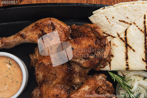 Image of Appetizing grilled juicy chicken