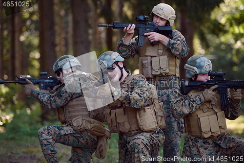 Image of Soldier fighters standing together