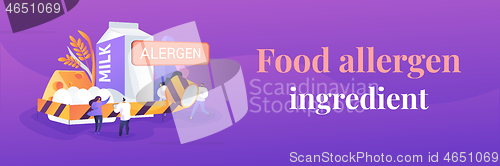 Image of Food allergy concept banner header